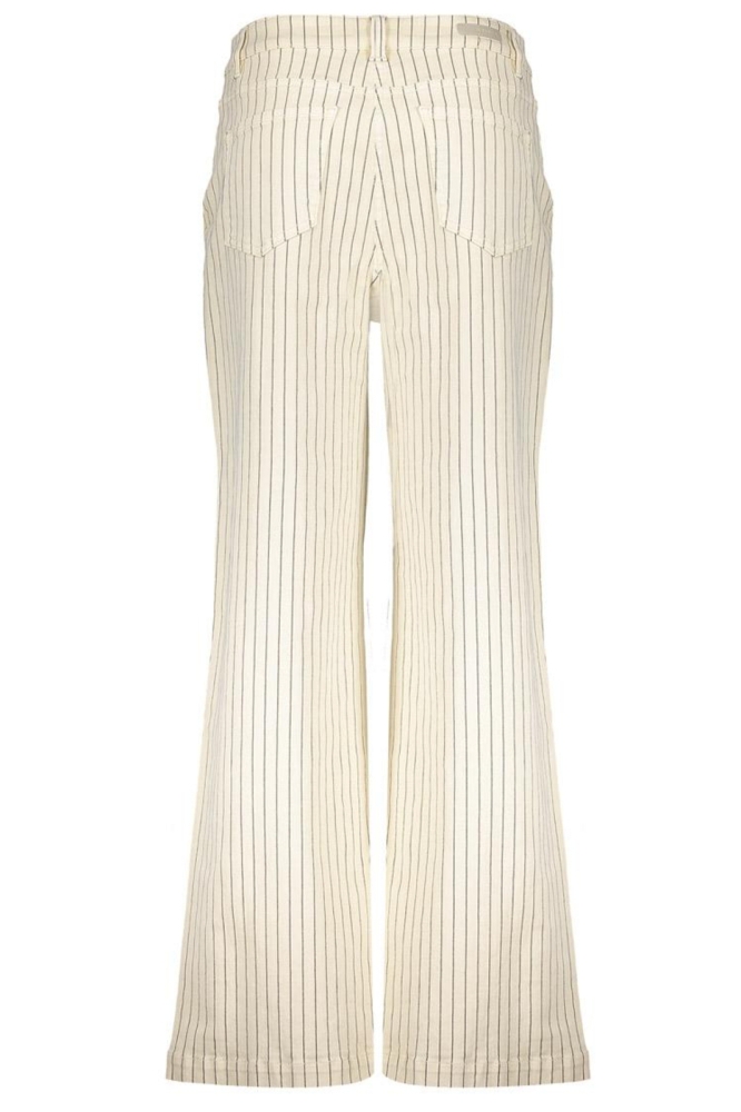 WIDE LEG JEANS PINSTRIPE 51025 10 Ecru/Indigo